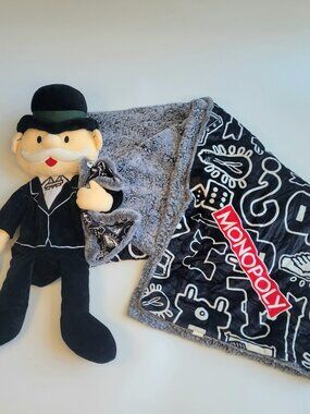 Plushible Monopoly Blankie Bestie 2-in-1 Blanket Stuffed Animal